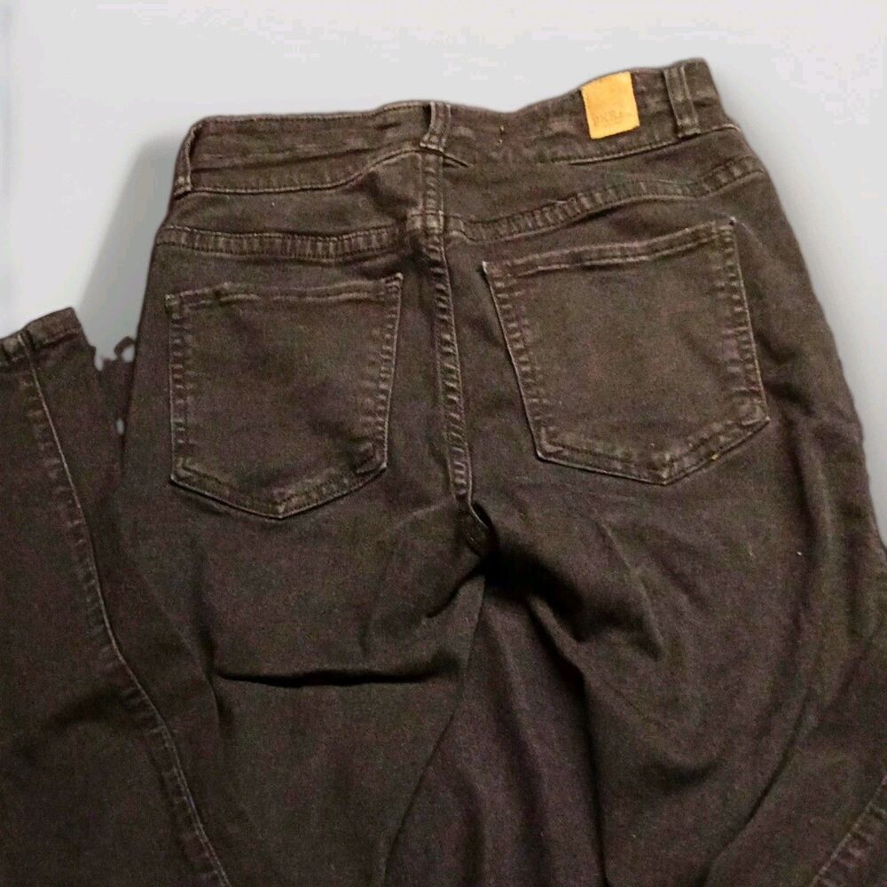 BKE Womens Skinny Jeans Mid Rise Black Dark Wash Stretch Denim 5-Pocket Size 29